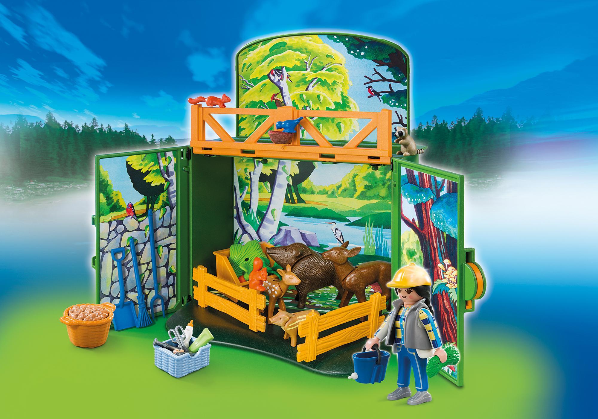 6158 Coffre "Enclos des animaux de la for&ecirc;t avec soigneur"